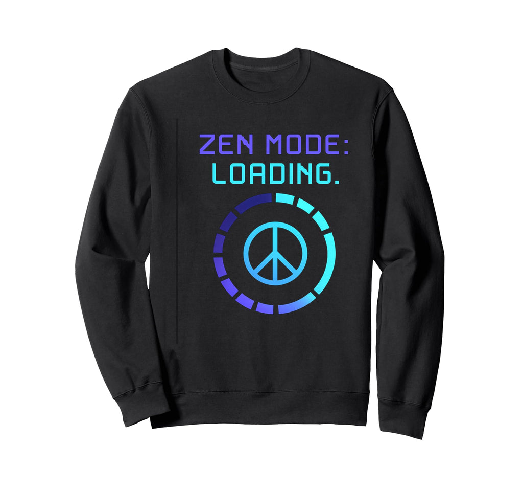 Zen Mode Loading Peace Sign Self Sweatshirt - Minimalist Print for Adults - T-Shirt, Sweatshirt, Hoodie