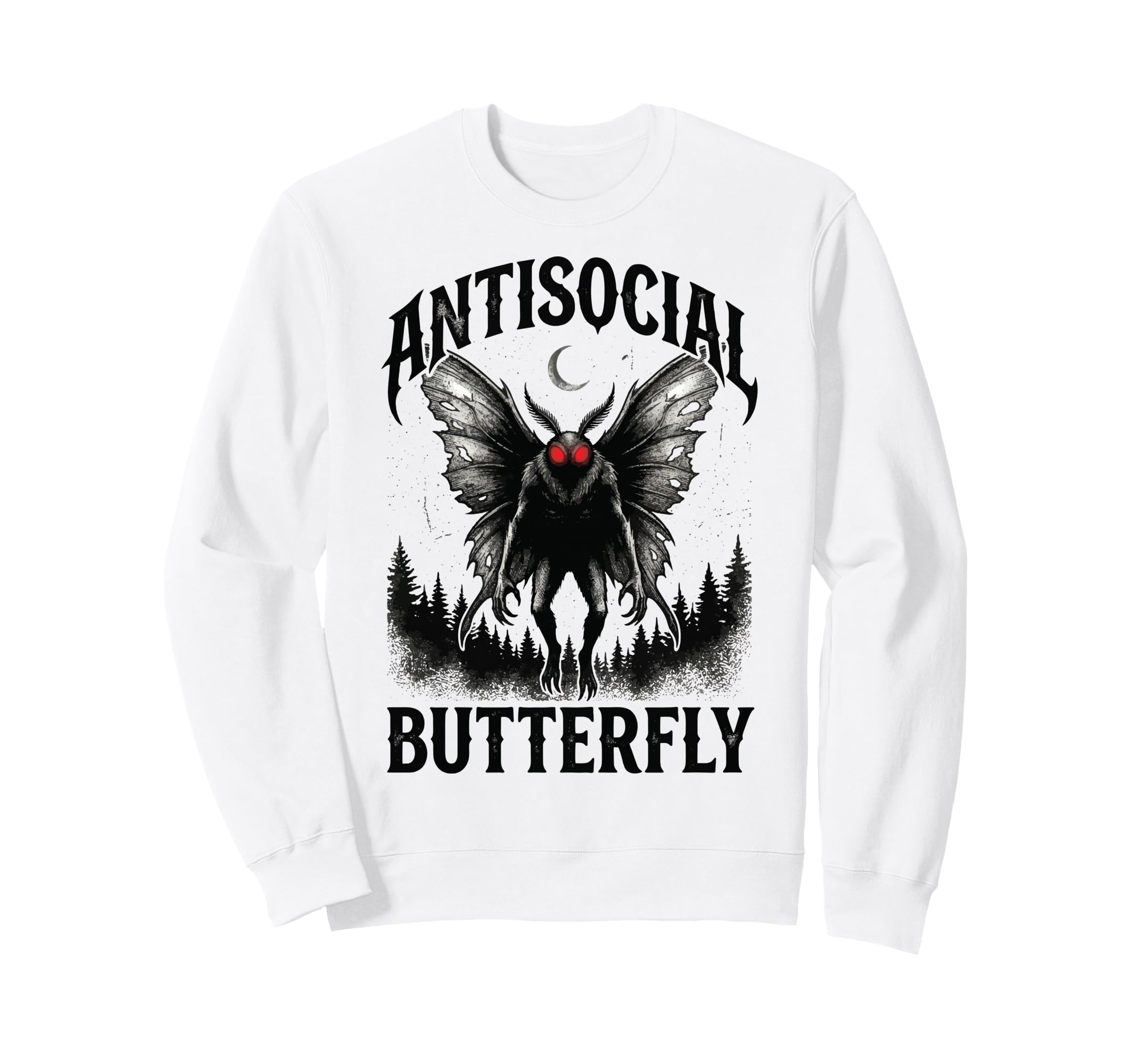Antisocial Butterfly Sweatshirt - Minimalist Print for Adults - T-Shirt, Sweatshirt, Hoodie