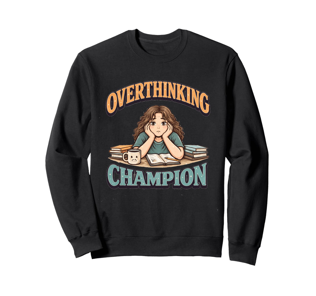 Fun Office Quotes Overthinker Sweatshirt - Novelty Apparel for Adults - T-Shirt, Sweatshirt, Hoodie