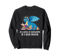 World Full Bookworms Be Book Dragon Sweatshirt - Minimalist Print Unisex - T-Shirt, Sweatshirt, Hoodie
