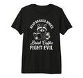 Raccoon Read Banned Books Drink Coffee T-Shirt - Custom Art Print Unisex - T-Shirt, Sweatshirt, Hoodie