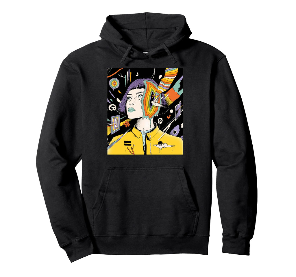 Threadless Norman Duenas Overthinker Hoodie - Minimalist Print Unisex - T-Shirt, Sweatshirt, Hoodie