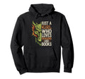 Just Who Loves Dragons And Books Hoodie - Unique Graphic Unisex - T-Shirt, Sweatshirt, Hoodie