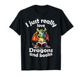 I Just Really Love Dragons And Books T-Shirt - Trendy Graphic for Adults - T-Shirt, Sweatshirt, Hoodie