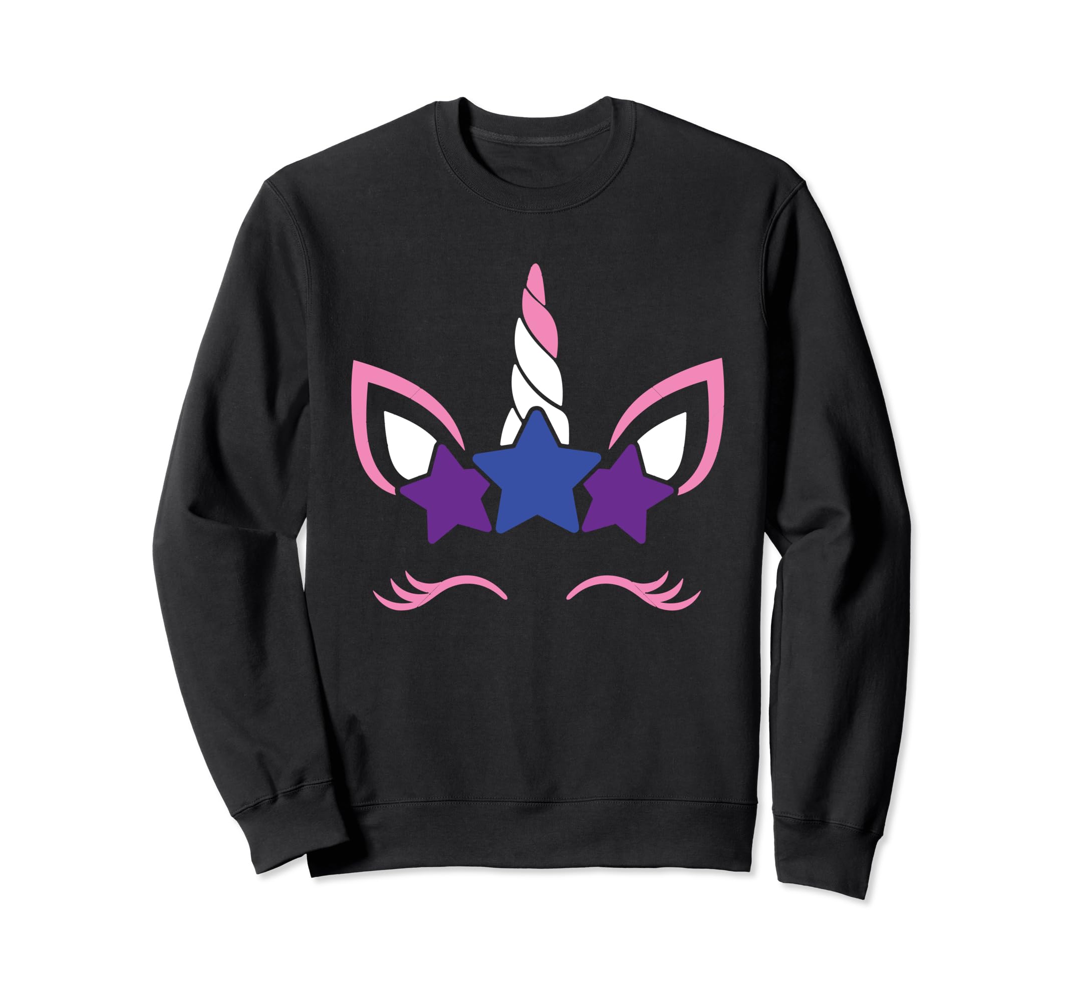 Genderfluid Unicorn Face Lgbt Q Sweatshirt - Casual Everyday Wear Unisex - T-Shirt, Sweatshirt, Hoodie