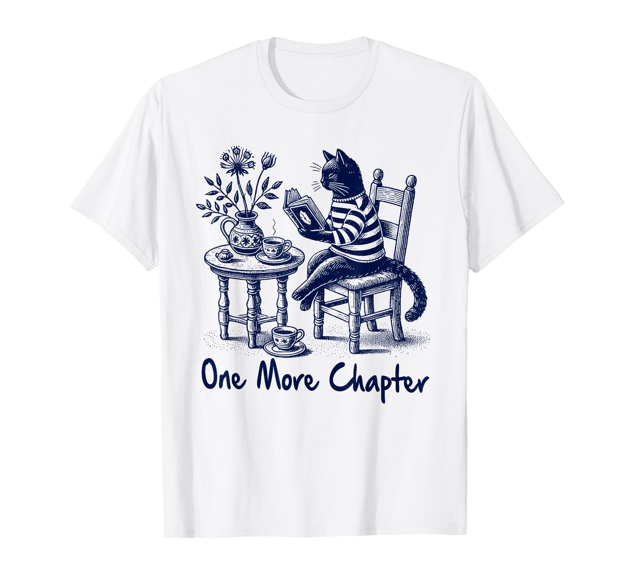 Book Lover Black Cat Reading T-Shirt - Casual Everyday Wear for Adults - T-Shirt, Sweatshirt, Hoodie