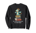 Dragon Atop Books Playful Reading Sweatshirt - Trendy Graphic for Adults - T-Shirt, Sweatshirt, Hoodie