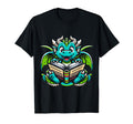 Dragon Reading Book Dragon Enthusiast T-Shirt - Minimalist Print Unisex - T-Shirt, Sweatshirt, Hoodie