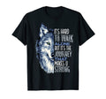 Walk Alone Motivational Wolf Dad Mens T-Shirt - Streetwear Style Men Women - T-Shirt, Sweatshirt, Hoodie