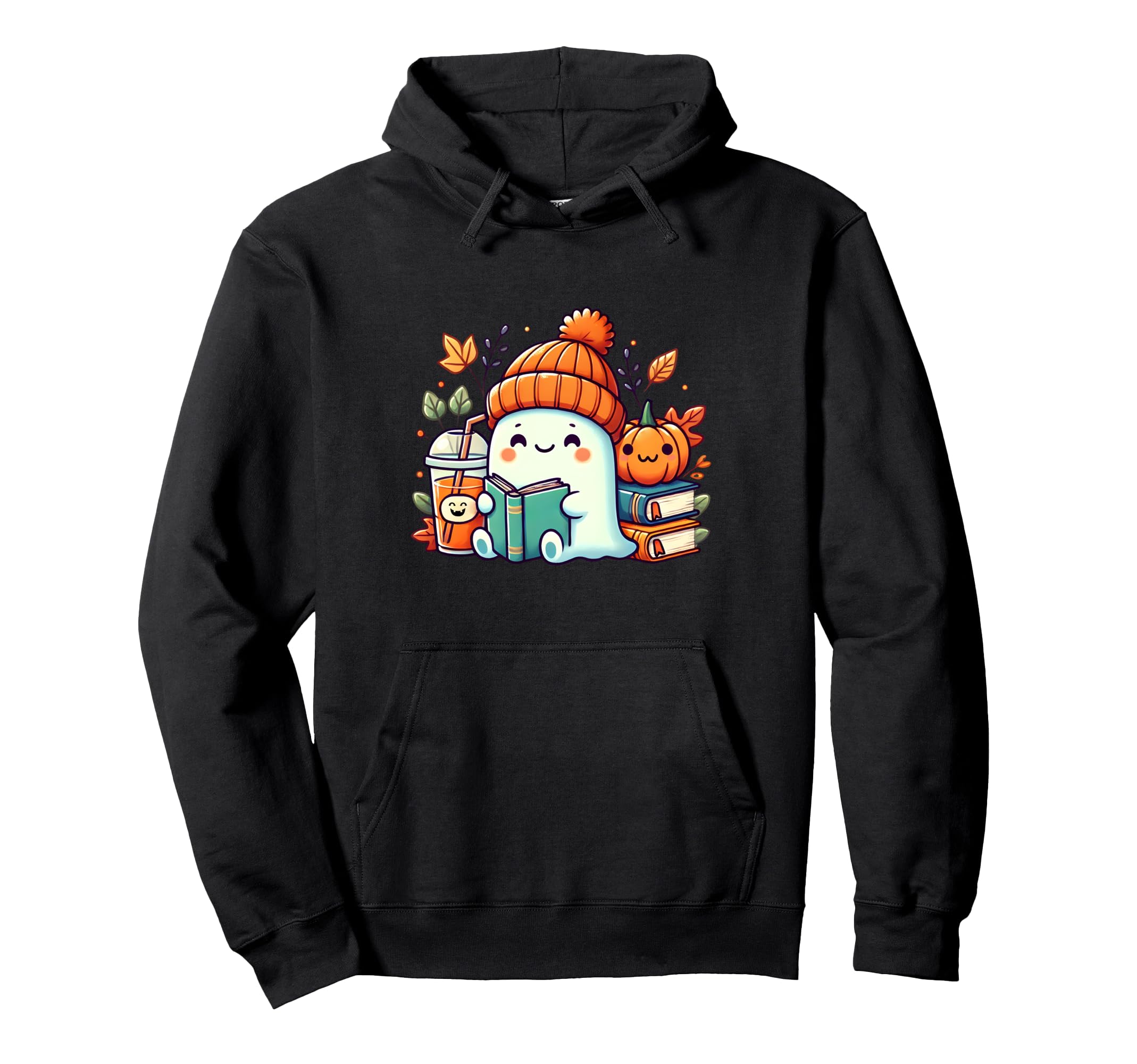 Funny Ghost Reading Book Lovers Hoodie - Streetwear Style Men Women - T-Shirt, Sweatshirt, Hoodie