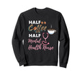Half Coffee Half Mental Health Sweatshirt - Minimalist Print for Adults - T-Shirt, Sweatshirt, Hoodie
