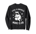 Feral Unhinged Moms Club Raccoon Sweatshirt - Custom Art Print Men Women - T-Shirt, Sweatshirt, Hoodie