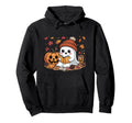Ghost Reading Book Lovers Hoodie - Casual Everyday Wear Men Women - T-Shirt, Sweatshirt, Hoodie
