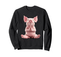 Pig Meditation Blissful Serenity Art Sweatshirt - Trendy Graphic Unisex - T-Shirt, Sweatshirt, Hoodie
