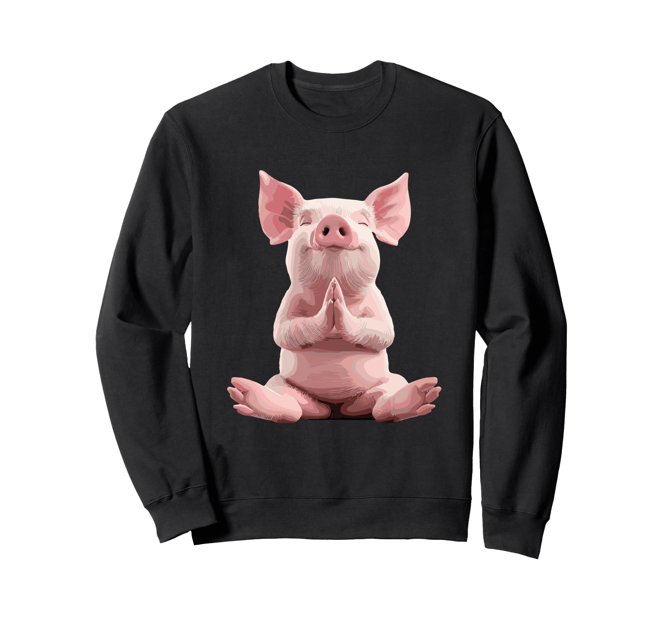 Pig Meditation Blissful Serenity Art Sweatshirt - Trendy Graphic Unisex - T-Shirt, Sweatshirt, Hoodie
