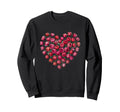 Watercolor Heart Rosebud Floral Sweatshirt - Novelty Apparel for Adults - T-Shirt, Sweatshirt, Hoodie