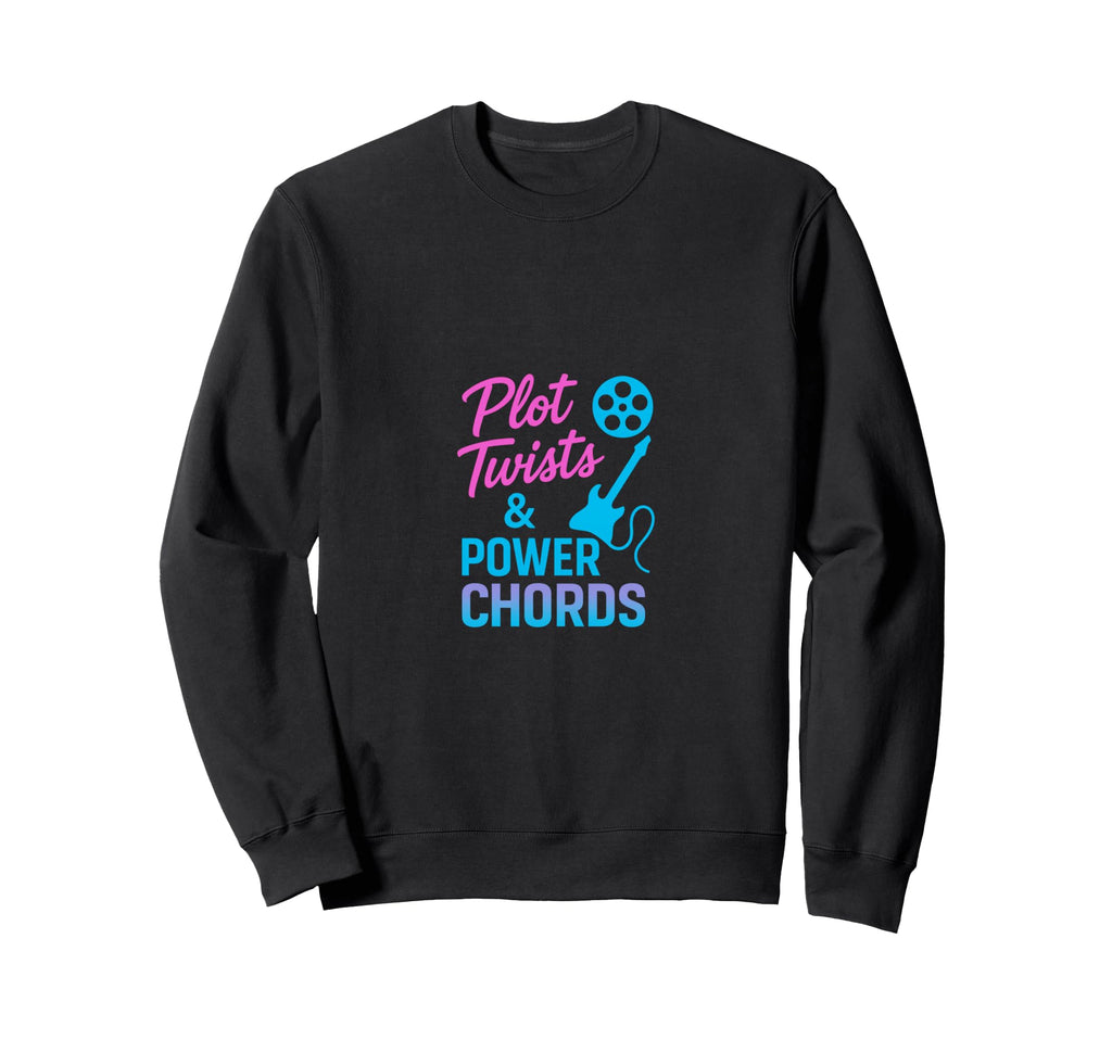 Plot Twists Power Chords Sweatshirt - Fun Novelty Design for Adults - T-Shirt, Sweatshirt, Hoodie