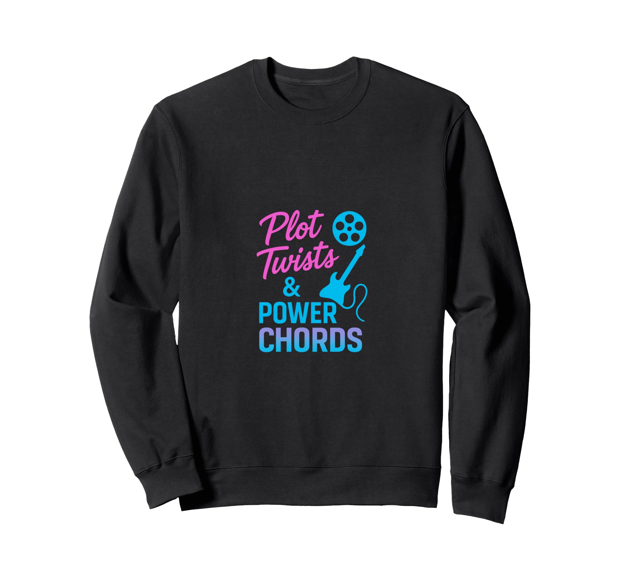 Plot Twists Power Chords Sweatshirt - Fun Novelty Design for Adults - T-Shirt, Sweatshirt, Hoodie