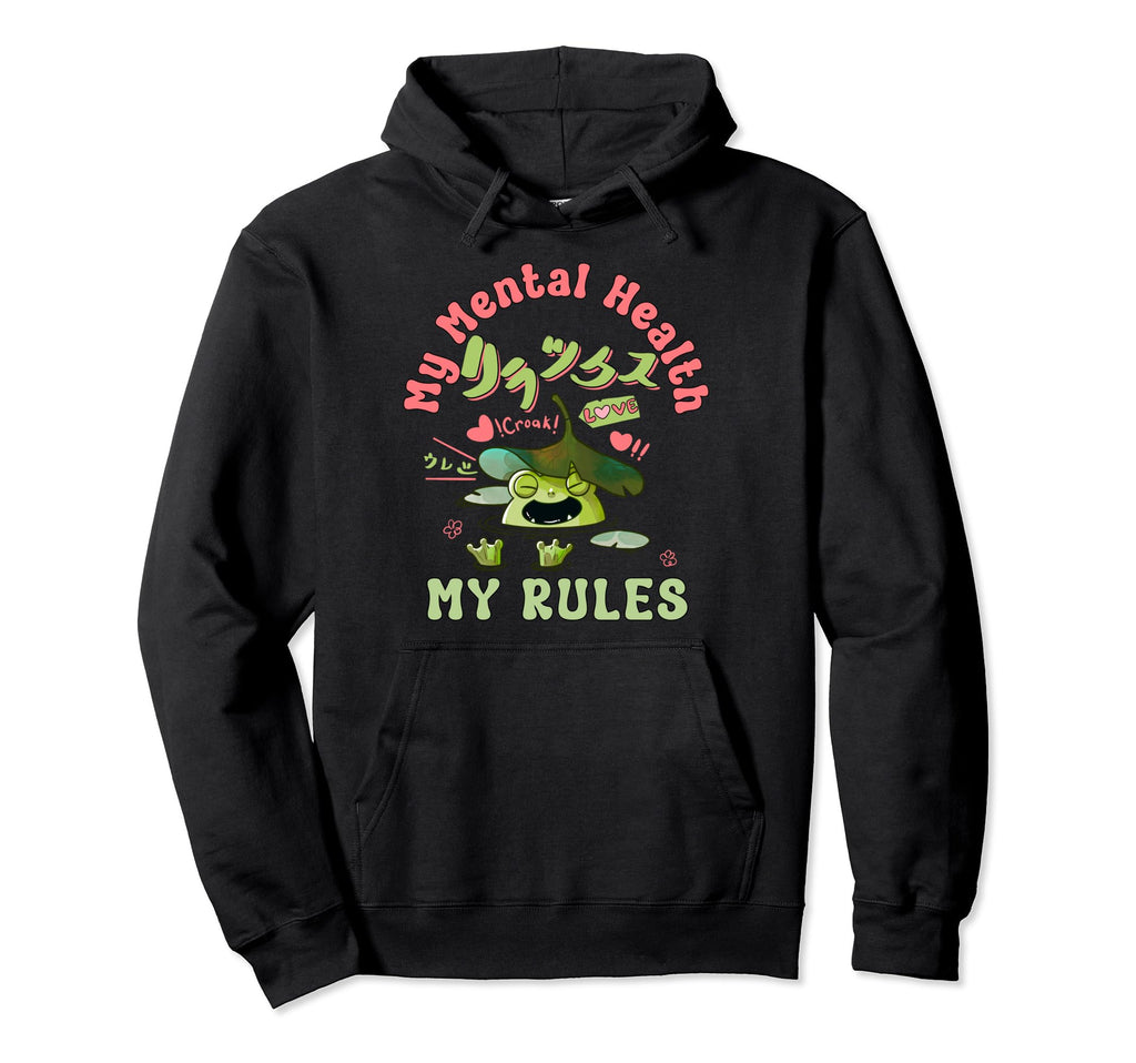 Frog Self Love Mental Wellness Positivity Hoodie - Graphic Print for Adults - T-Shirt, Sweatshirt, Hoodie