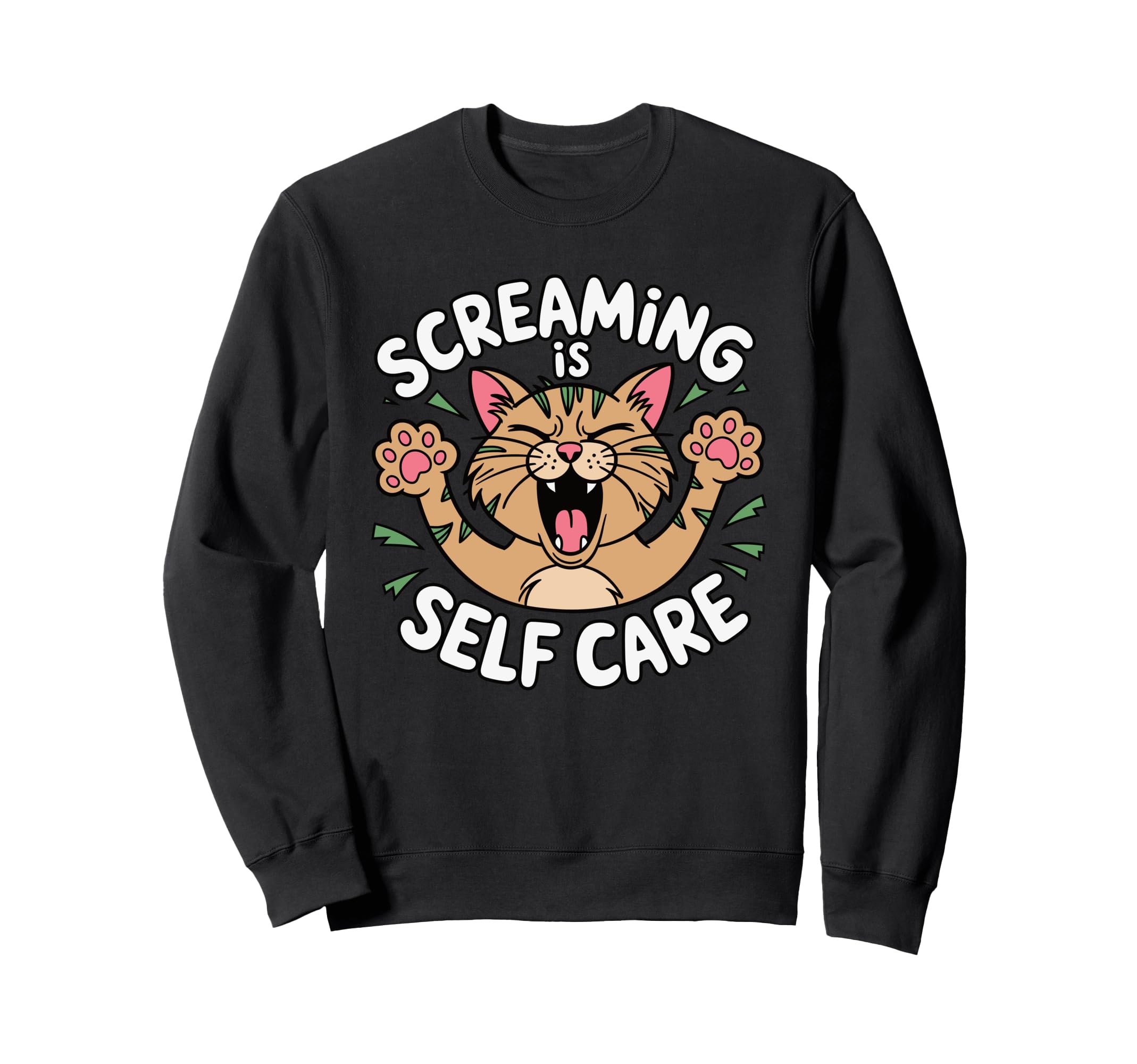 Screaming Is Self Care Emotional Sweatshirt - Trendy Graphic Unisex - T-Shirt, Sweatshirt, Hoodie