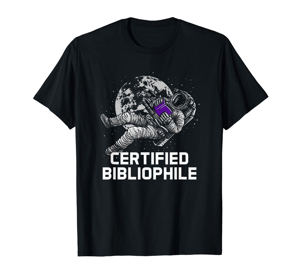 Certified Bibliophile Funny Bookworm T-Shirt - Minimalist Print Unisex - T-Shirt, Sweatshirt, Hoodie