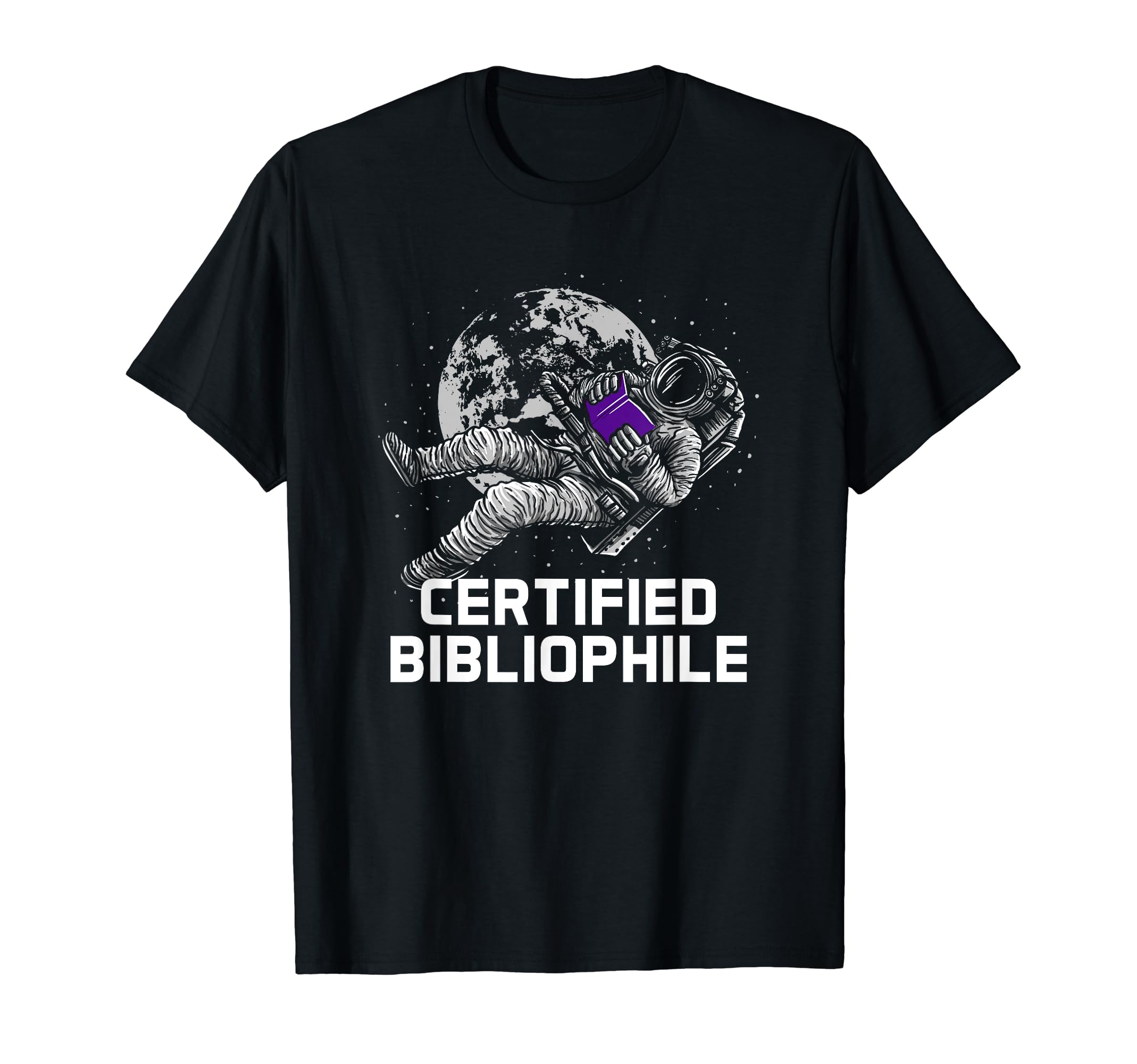 Certified Bibliophile Funny Bookworm T-Shirt - Minimalist Print Unisex - T-Shirt, Sweatshirt, Hoodie