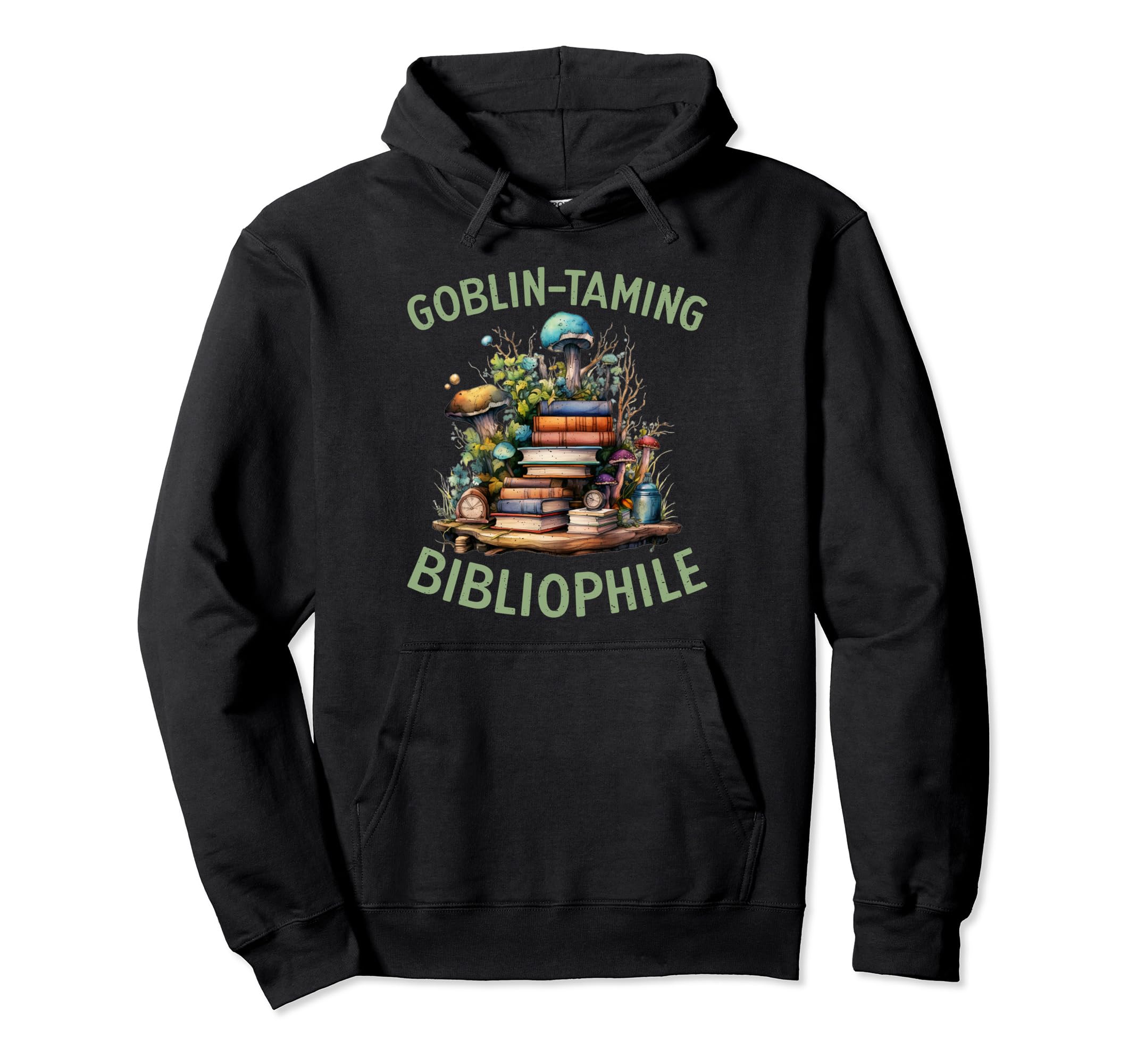 Goblin Taming Bibliophile Fantasy Hoodie - Minimalist Print for Adults - T-Shirt, Sweatshirt, Hoodie