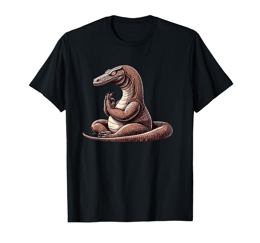 Meditation Komodo Dragon Yoga Pose T-Shirt - Novelty Apparel for Adults - T-Shirt, Sweatshirt, Hoodie
