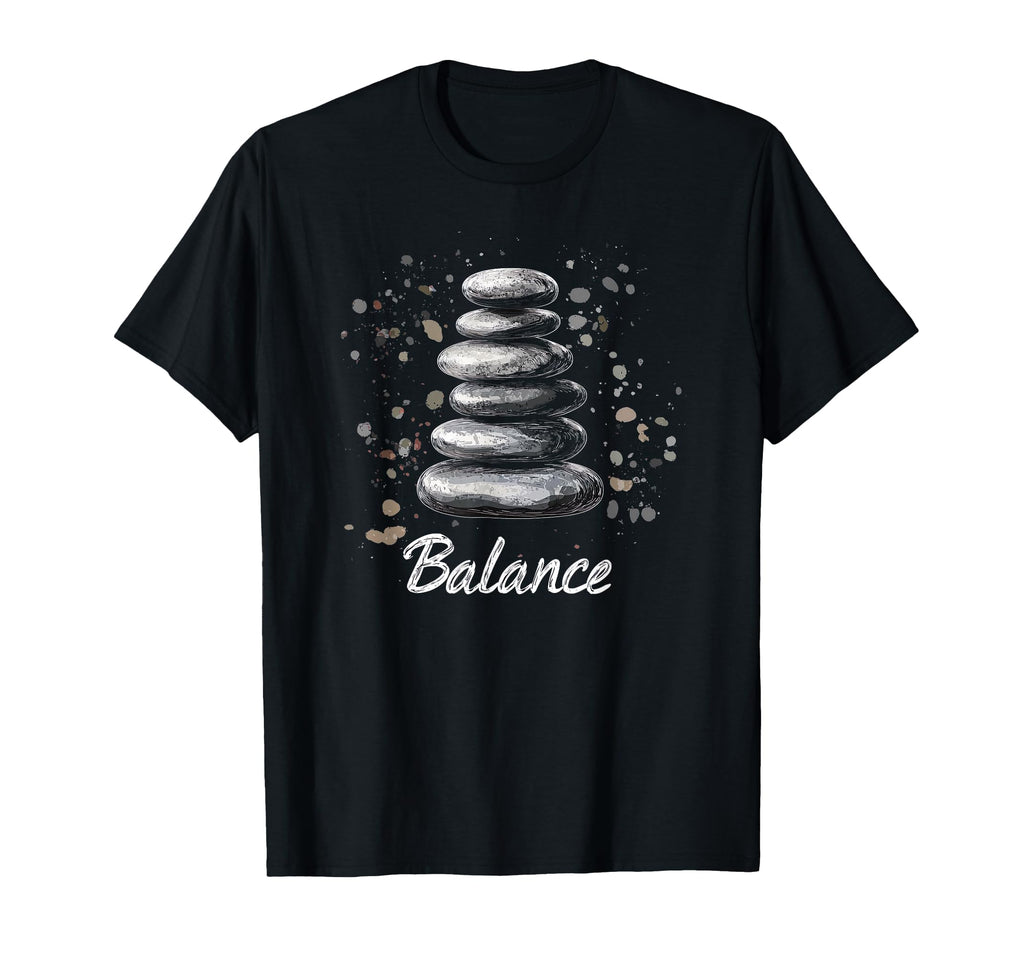 Zen Balancing Stones Art Mindfulness T-Shirt - Casual Everyday Wear Unisex - T-Shirt, Sweatshirt, Hoodie