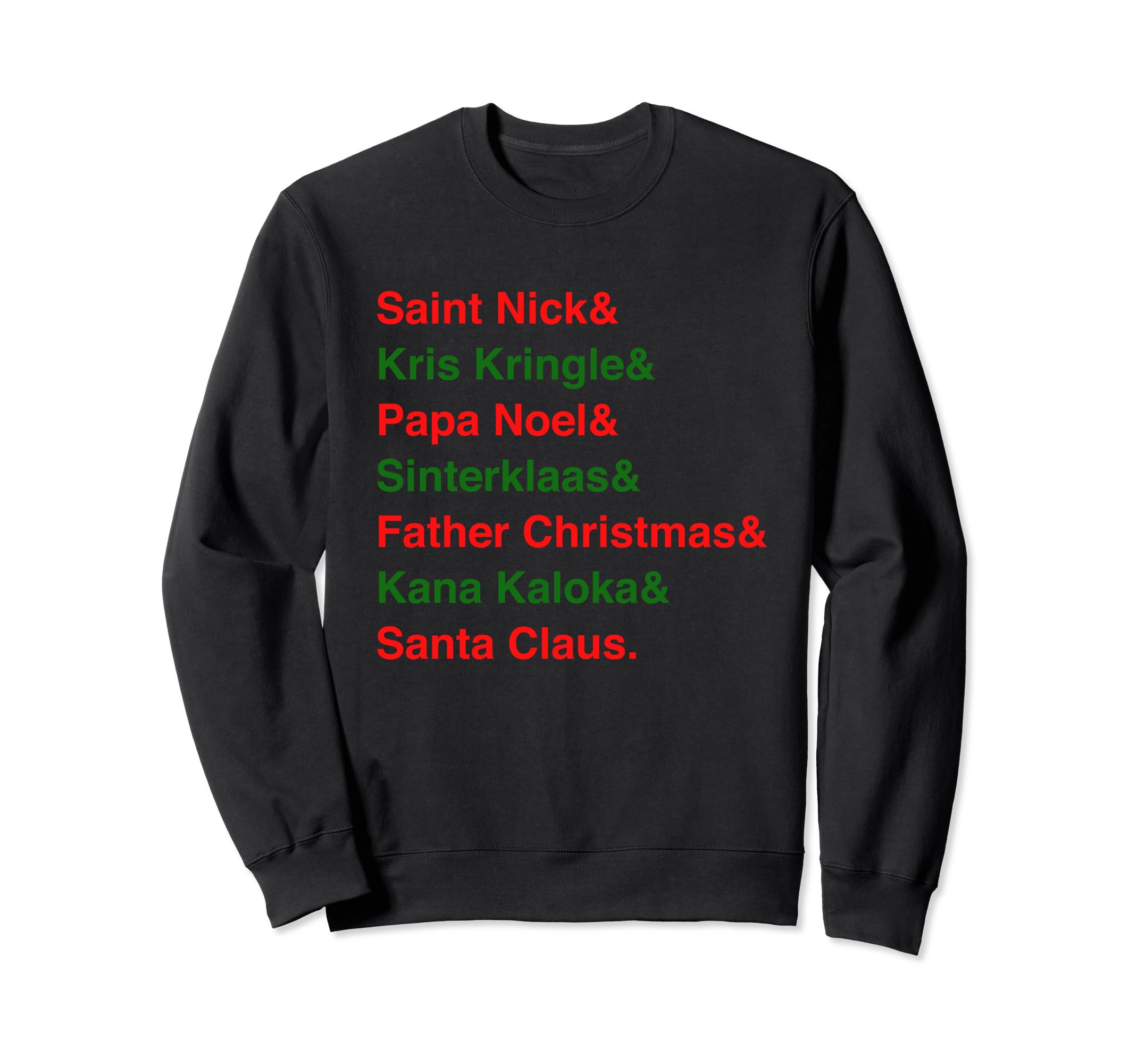 Santa Claus Names Around World Sweatshirt - Minimalist Print Unisex - T-Shirt, Sweatshirt, Hoodie