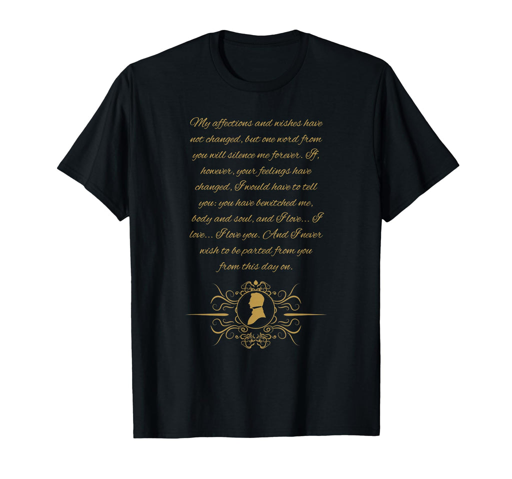 Jane Austen Mr Darcy Romantic Literary T-Shirt - Graphic Print Men Women - T-Shirt, Sweatshirt, Hoodie