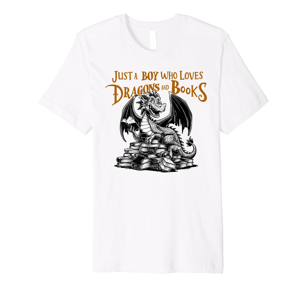 Just Who Loves Dragons And Books Dragon T-Shirt - Unique Graphic Men Women - T-Shirt, Sweatshirt, Hoodie