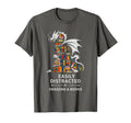 Easily Distracted Dragons Books Reading T-Shirt - Aesthetic Graphic Unisex - T-Shirt, Sweatshirt, Hoodie