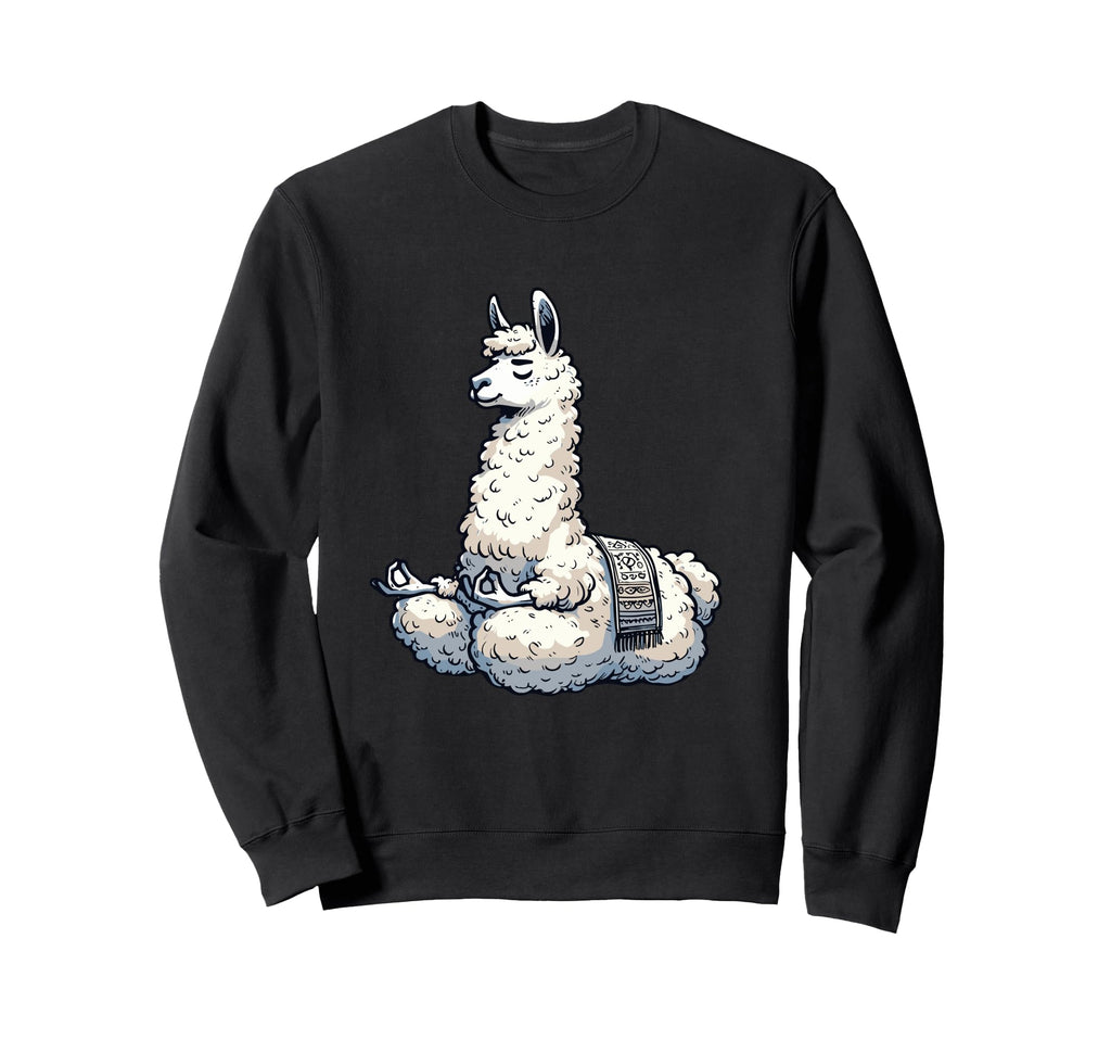 Meditation Llama Yoga Pose Sweatshirt - Custom Art Print Men Women - T-Shirt, Sweatshirt, Hoodie