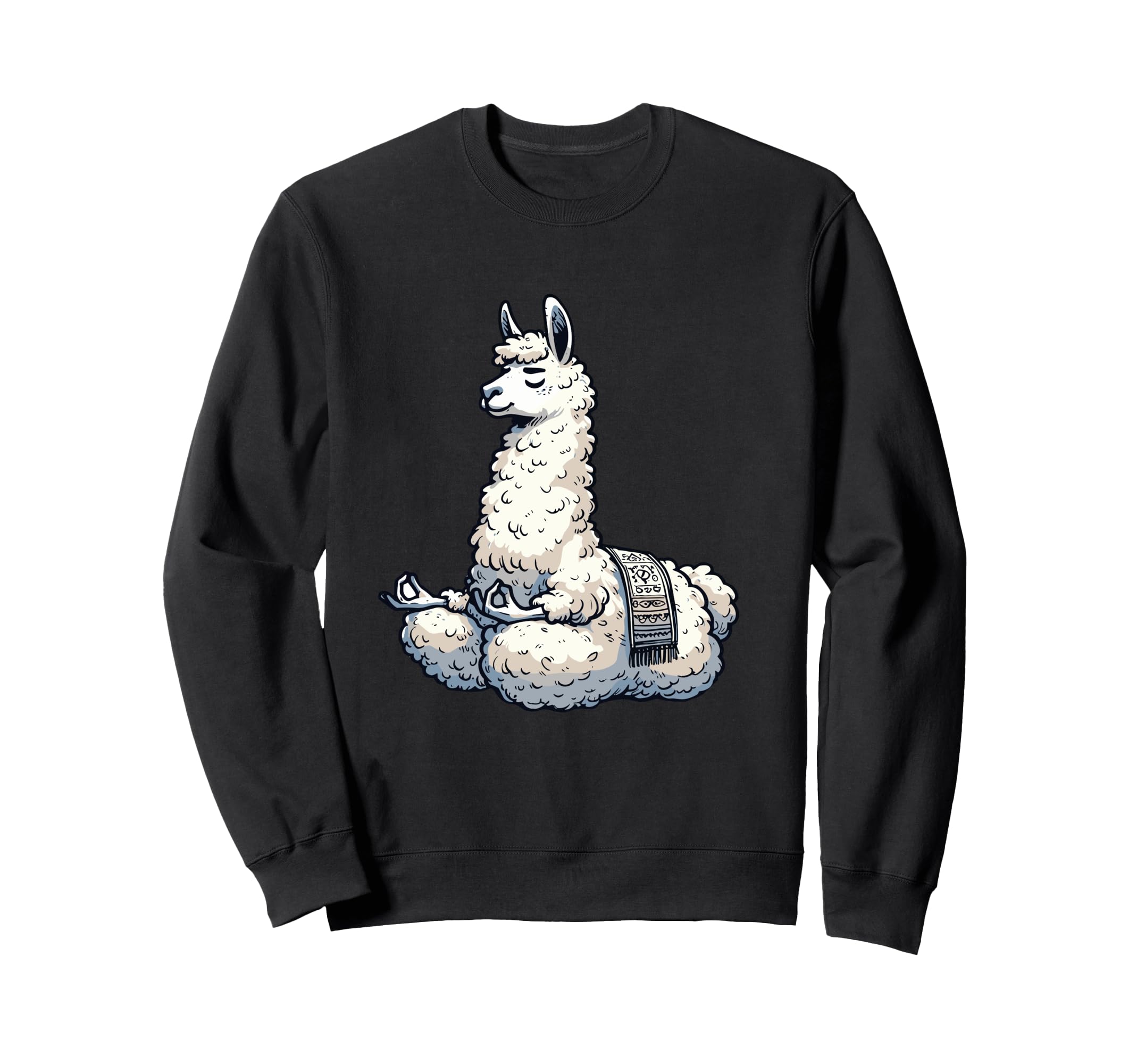 Meditation Llama Yoga Pose Sweatshirt - Custom Art Print Men Women - T-Shirt, Sweatshirt, Hoodie