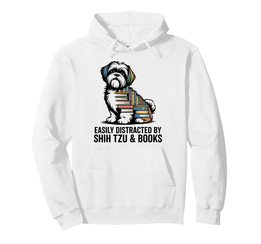 Shih Tzu Dog Shihtzu Dog Books Nerds Hoodie - Streetwear Style for Adults - T-Shirt, Sweatshirt, Hoodie