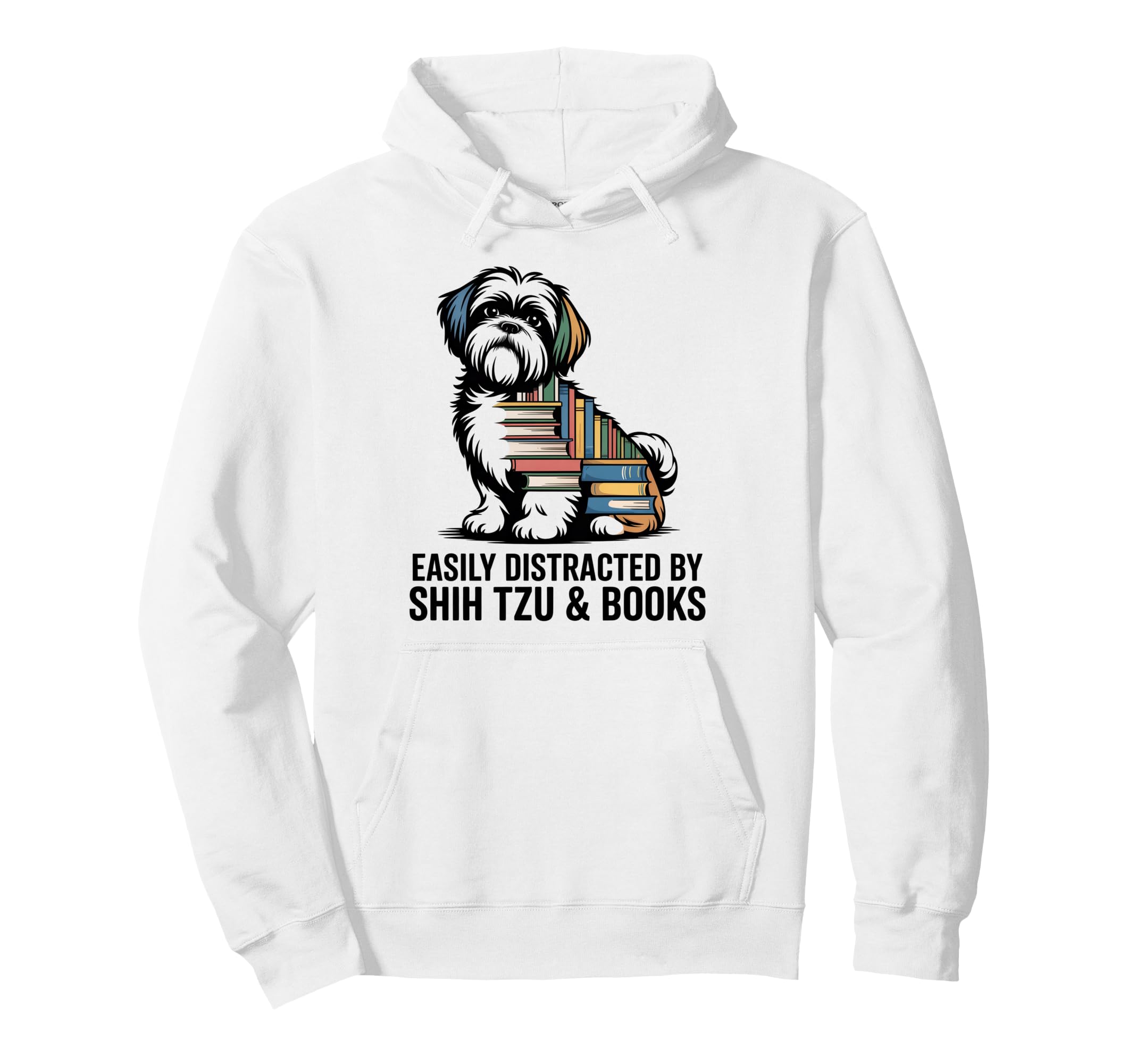Shih Tzu Dog Shihtzu Dog Books Nerds Hoodie - Streetwear Style for Adults - T-Shirt, Sweatshirt, Hoodie