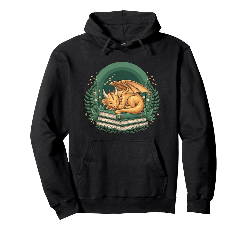 Sleeping Dragon Books Fantasy Reader Hoodie - Casual Everyday Wear Unisex - T-Shirt, Sweatshirt, Hoodie