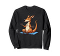 Meditation Kangaroo Yoga Pose Sweatshirt - Minimalist Print for Adults - T-Shirt, Sweatshirt, Hoodie