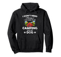 Camping Dog Camper Hoodie - Minimalist Print Unisex - T-Shirt, Sweatshirt, Hoodie