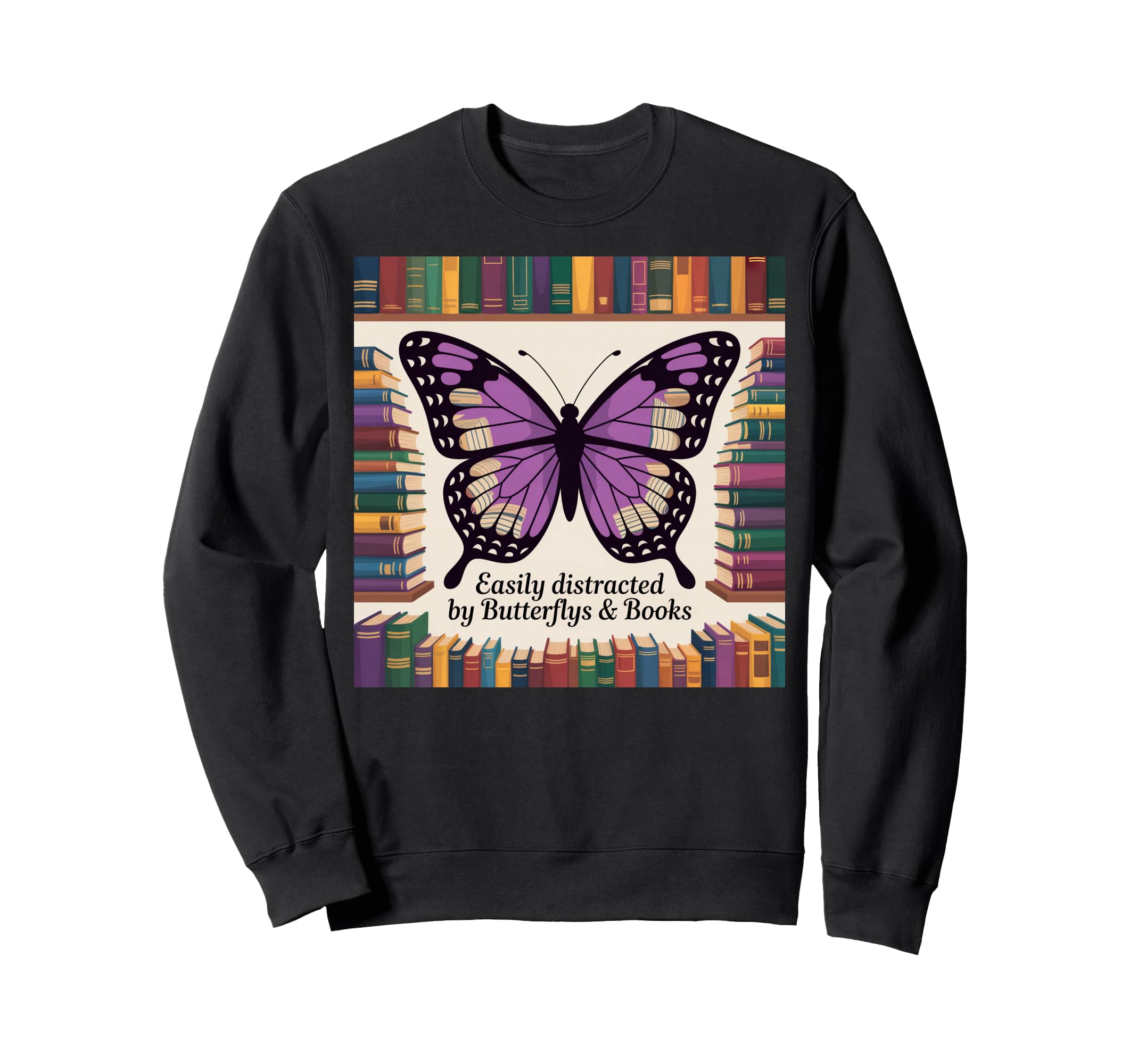 Books Nerds Butterfly Party Favors Sweatshirt - Streetwear Style Unisex - T-Shirt, Sweatshirt, Hoodie
