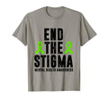 Mental Health Awareness End Stigma Ribbon T-Shirt - Novelty Apparel Unisex - T-Shirt, Sweatshirt, Hoodie