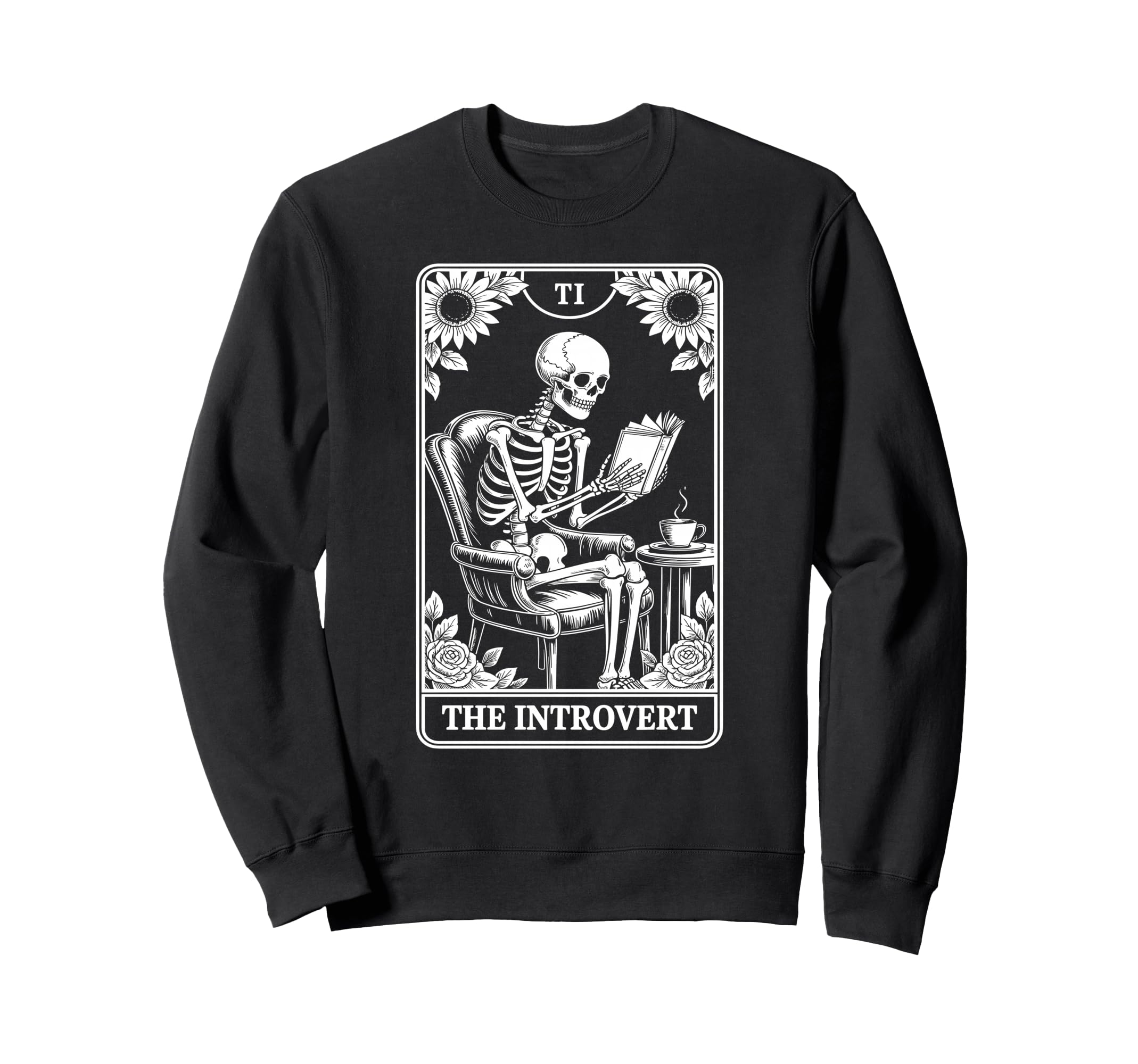 Introvert Tarot Indoorsy Antisocial Sweatshirt - Graphic Print for Adults - T-Shirt, Sweatshirt, Hoodie