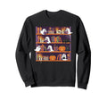Halloween Book Shelf Ghosts Sweatshirt - Custom Art Print Men Women - T-Shirt, Sweatshirt, Hoodie