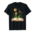 Bookworm Flowers Bibliophile Librarian T-Shirt - Custom Art Print Unisex - T-Shirt, Sweatshirt, Hoodie