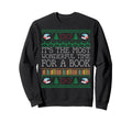 Librarian Books Reading Ugly Sweaters Sweatshirt - Unique Graphic Unisex - T-Shirt, Sweatshirt, Hoodie
