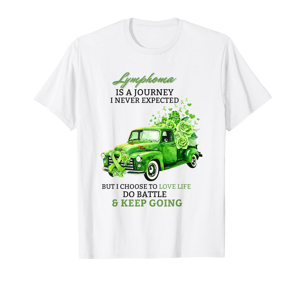Lymphoma Green Ribbon Journey Truck T-Shirt - Casual Everyday Wear Unisex - T-Shirt, Sweatshirt, Hoodie