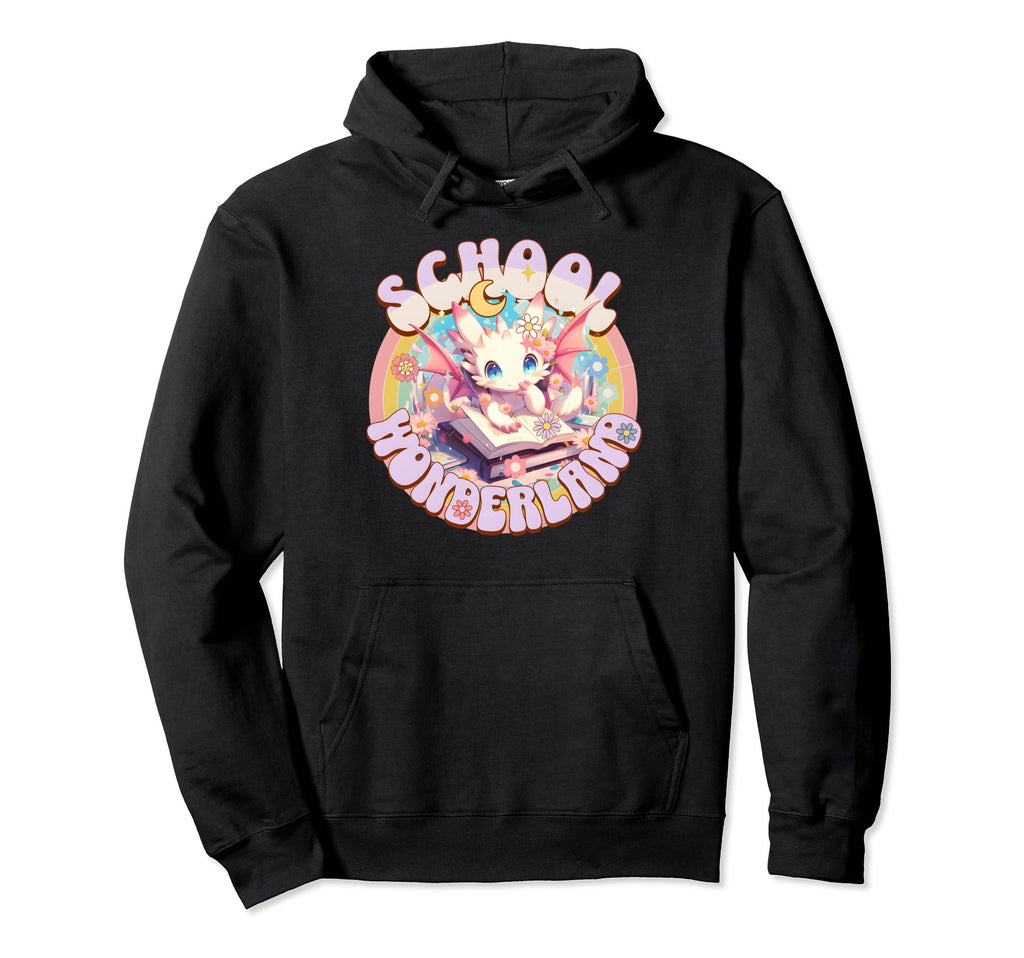 Dragon School Wonderland Bookworm Books Hoodie - Graphic Print Men Women - T-Shirt, Sweatshirt, Hoodie