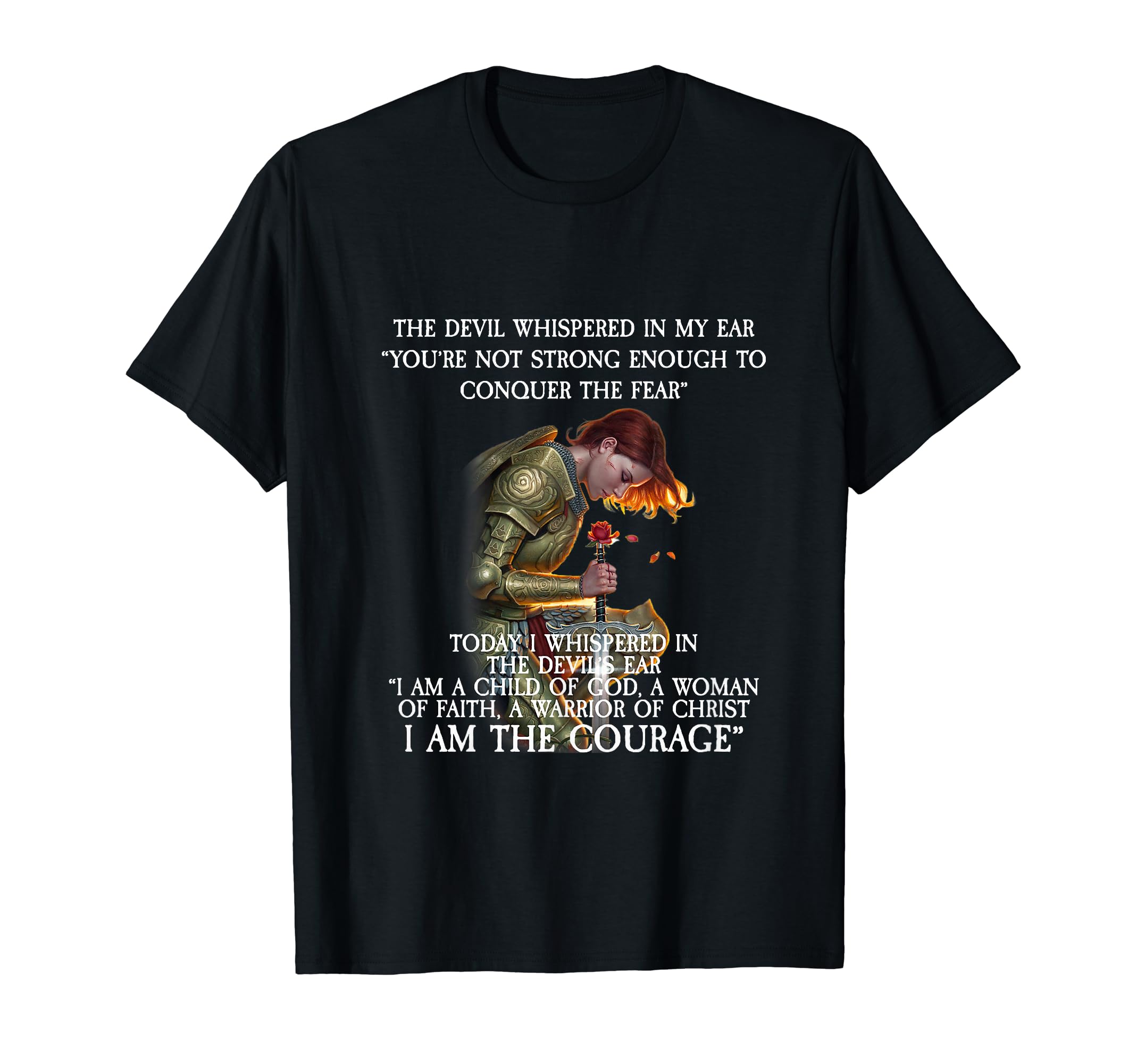 Devil Whispered My Ear You Are Not T-Shirt - Custom Art Print Men Women - T-Shirt, Sweatshirt, Hoodie