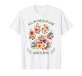 Floral Dog Paw T-Shirt - Casual Everyday Wear for Adults - T-Shirt, Sweatshirt, Hoodie